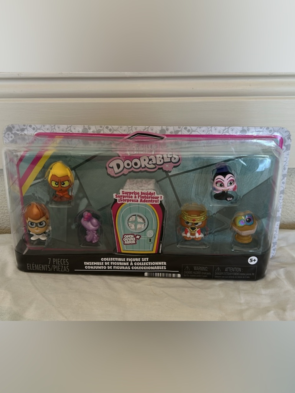 7-Piece Collectible Figure Set - Yellow, Purple & Gold